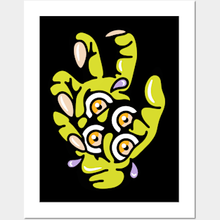 Hand eyes Posters and Art